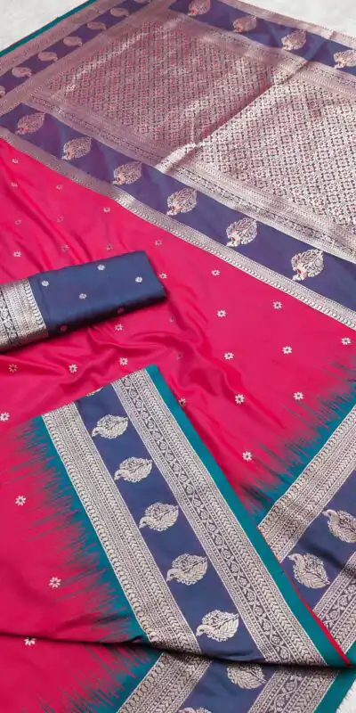 Pink Banarasi Silk Zari Lace Work Saree | Sarees, Bollywood Sarees, Creative Sarees, Designer Sarees, Embroidered Sarees, Ethnic Saree, Modern Digital sarees, Party Wear Sarees