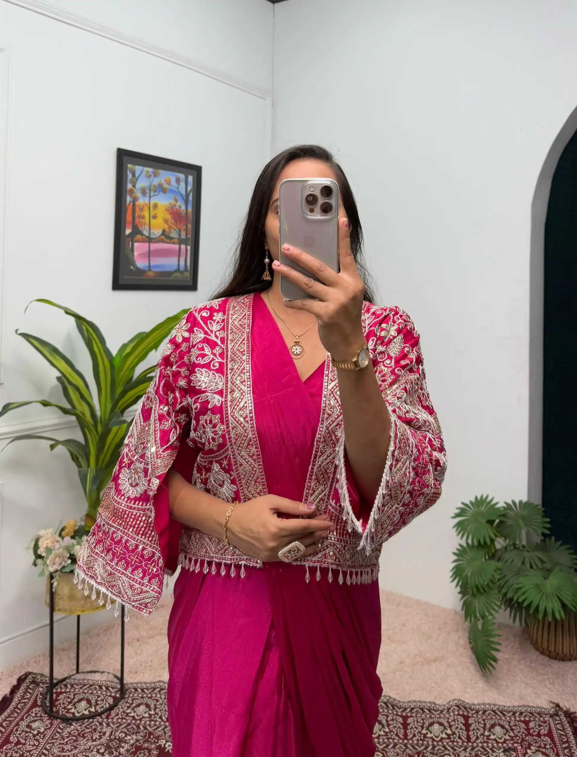 Pink Chinnon Fully Embroidery Koti Saree | Sarees, Bollywood Sarees, Creative Sarees, Designer Sarees, Embroidered Sarees, Ethnic Saree, Modern Digital sarees, Party Wear Sarees
