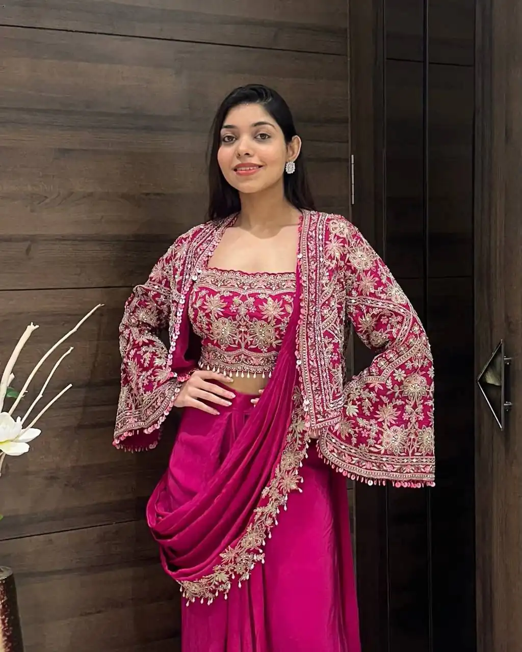 Pink Chinon Embroidery Lace Work Saree | Sarees, Bollywood Sarees, Creative Sarees, Designer Sarees, Embroidered Sarees, Ethnic Saree, Modern Digital sarees, Party Wear Sarees