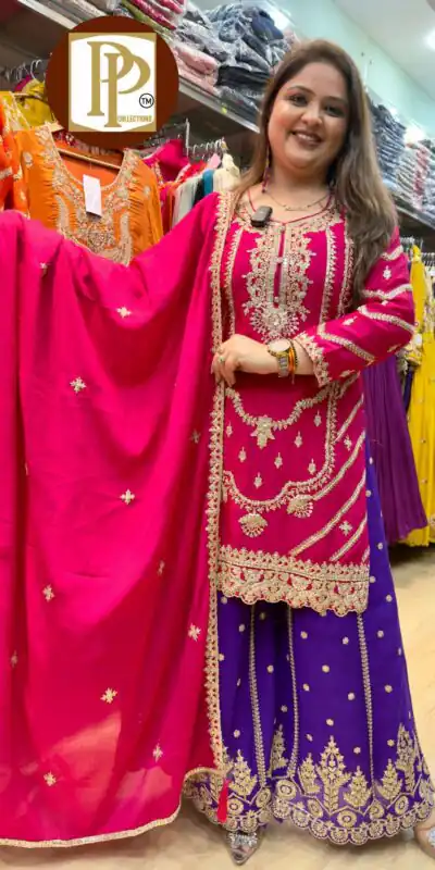 Pink Chinon Silk Embroider Lace Work Salwar Suit | Jump Suits, Salwar suit, Casual Suits, Creative suits, Designer Suits, Palazzo Suits, Party Wear Suits, Patiala Suits, Straight Suits