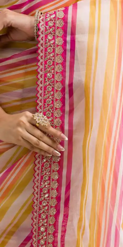 Pink Chinon Silk Embroidery Cut Work Saree | Sarees, Bollywood Sarees, Creative Sarees, Designer Sarees, Embroidered Sarees, Ethnic Saree, Modern Digital sarees, Party Wear Sarees