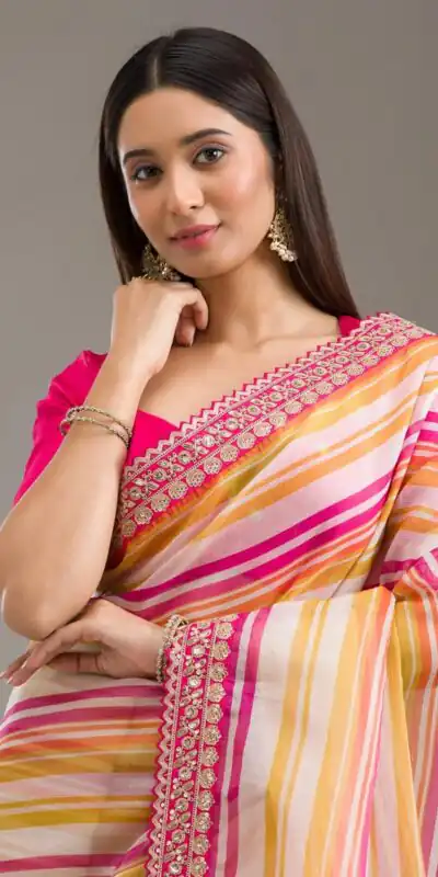 Pink Chinon Silk Embroidery Cut Work Saree | Sarees, Bollywood Sarees, Creative Sarees, Designer Sarees, Embroidered Sarees, Ethnic Saree, Modern Digital sarees, Party Wear Sarees