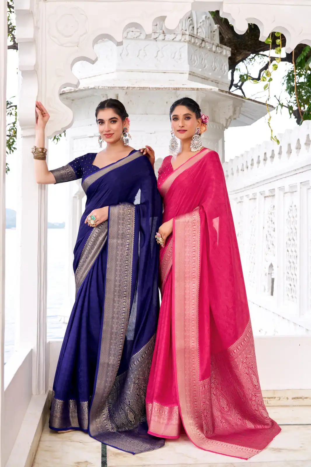 Pink Chinon Zari Work Saree | Sarees, Bollywood Sarees, Creative Sarees, Designer Sarees, Embroidered Sarees, Ethnic Saree, Modern Digital sarees, Party Wear Sarees