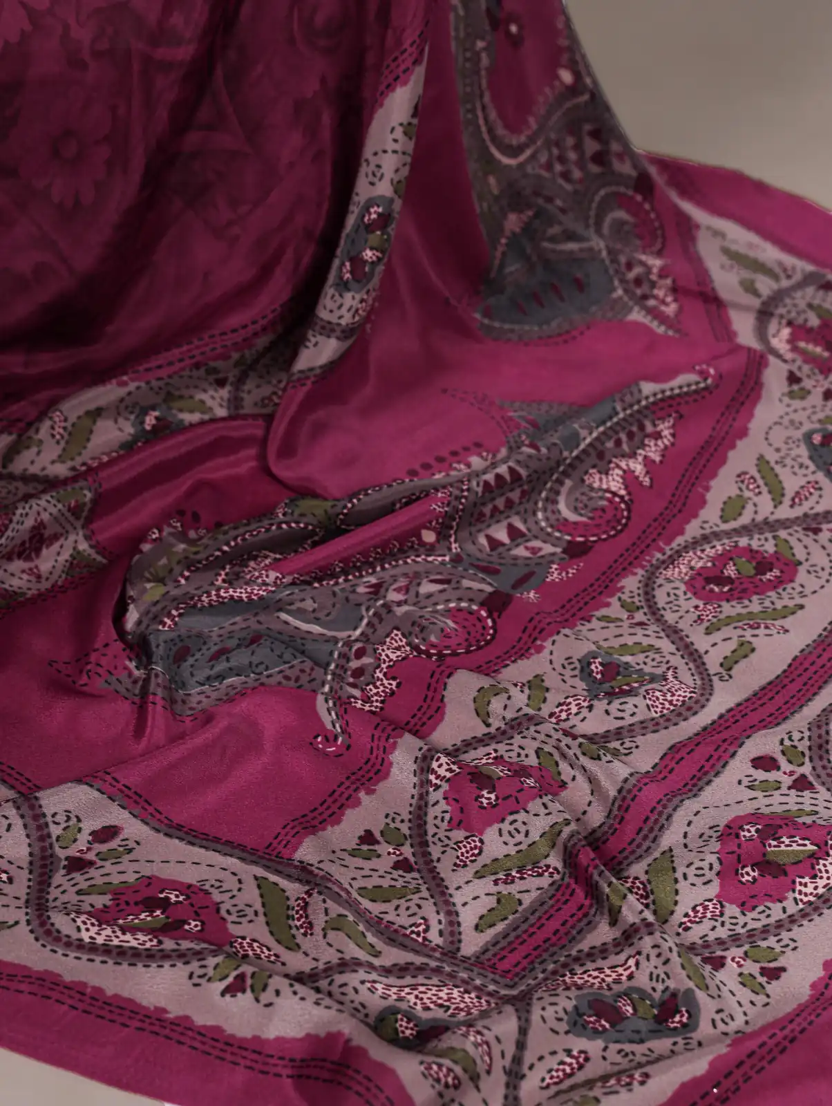 Pink Crepe With Printed Saree | Sarees, Bollywood Sarees, Creative Sarees, Designer Sarees, Embroidered Sarees, Ethnic Saree, Modern Digital sarees, Party Wear Sarees