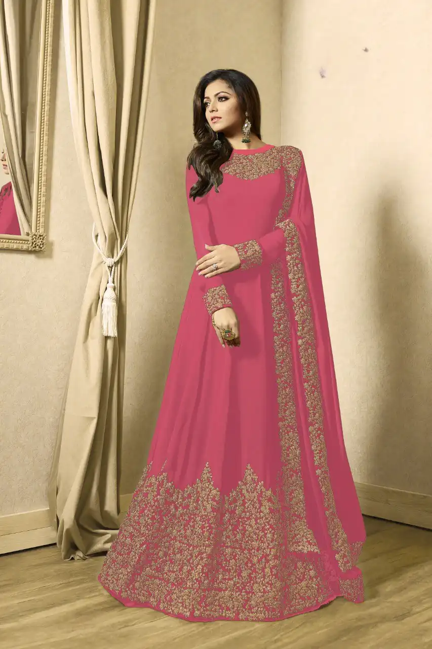 Pink Georgette Cording Sharara Suit | Jump Suits, Salwar suit, Casual Suits, Creative suits, Designer Suits, Palazzo Suits, Party Wear Suits, Patiala Suits, Straight Suits