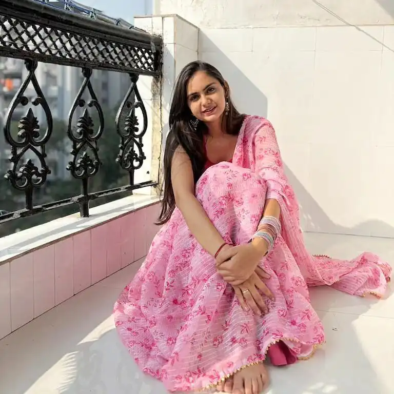 Pink Georgette Digital Crochet Work Saree | Sarees, Bollywood Sarees, Creative Sarees, Designer Sarees, Embroidered Sarees, Ethnic Saree, Modern Digital sarees, Party Wear Sarees