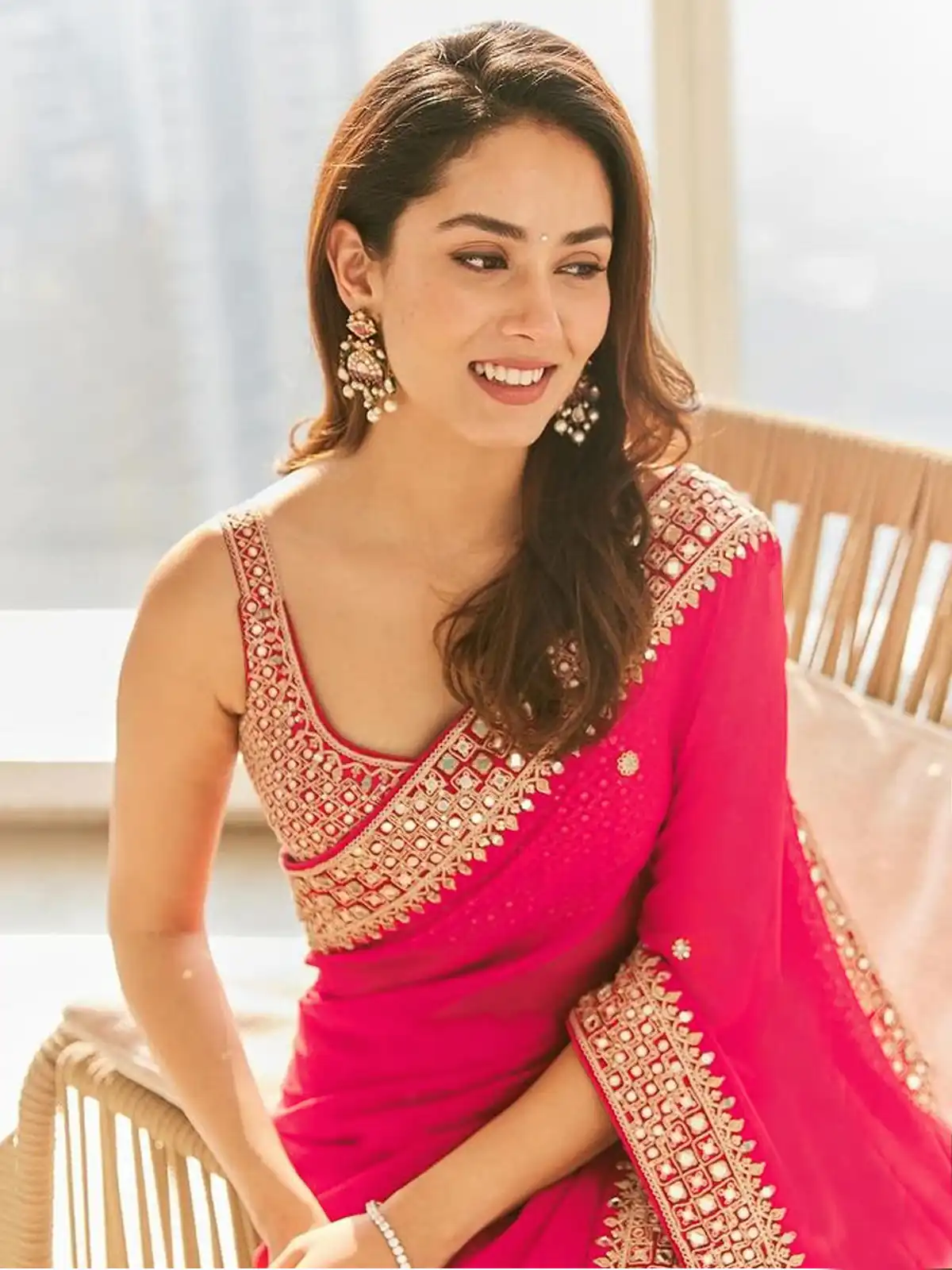 Pink Georgette Thread Sequence Work Saree | Sarees, Bollywood Sarees, Creative Sarees, Designer Sarees, Embroidered Sarees, Ethnic Saree, Modern Digital sarees, Party Wear Sarees