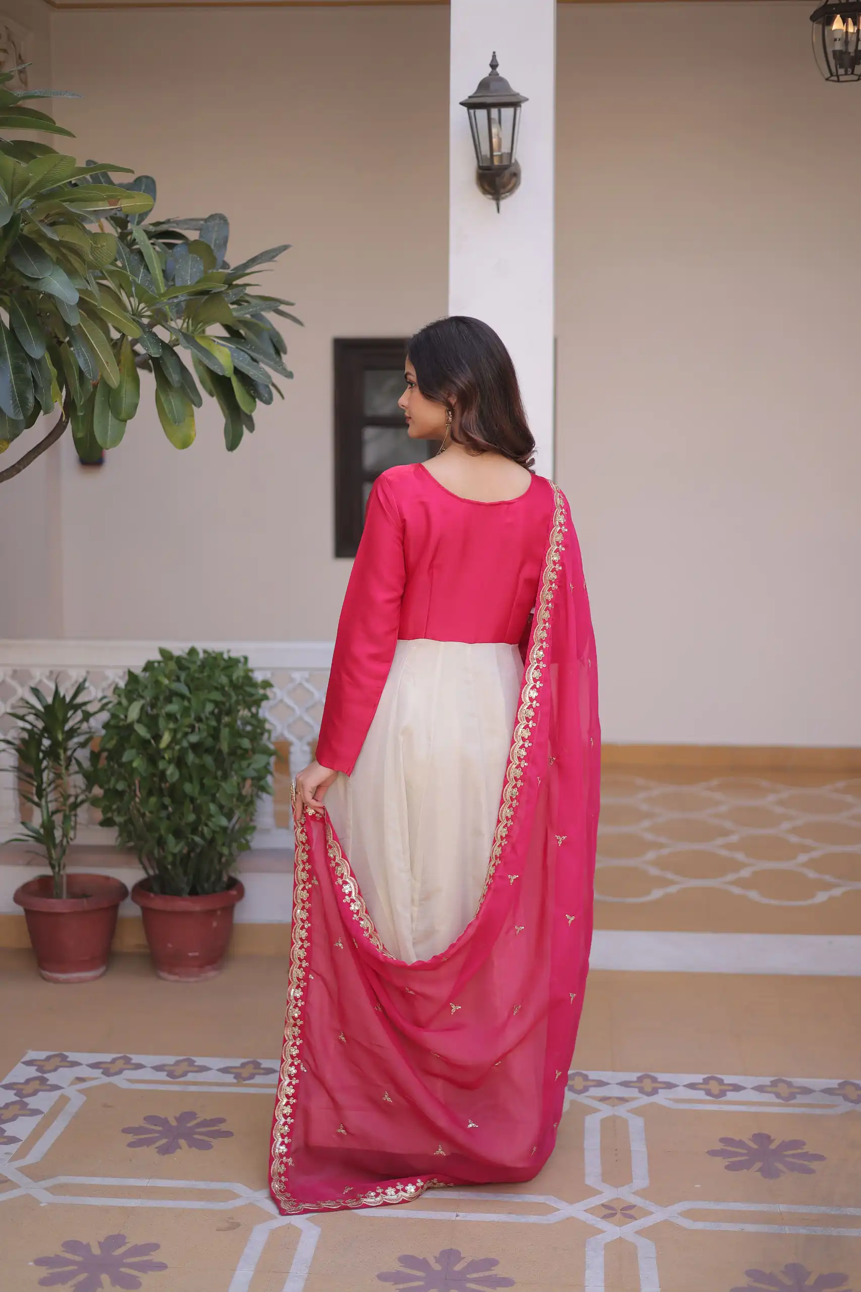 Pink Glass Roman Sequins Work Gown | Gowns, Bollywood Gowns, Creative Gowns, Designer Gowns, Embroidered Gowns, Party Wear Gowns