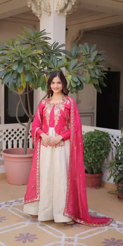 Pink Glass Roman Sequins Work Gown | Gowns, Bollywood Gowns, Creative Gowns, Designer Gowns, Embroidered Gowns, Party Wear Gowns
