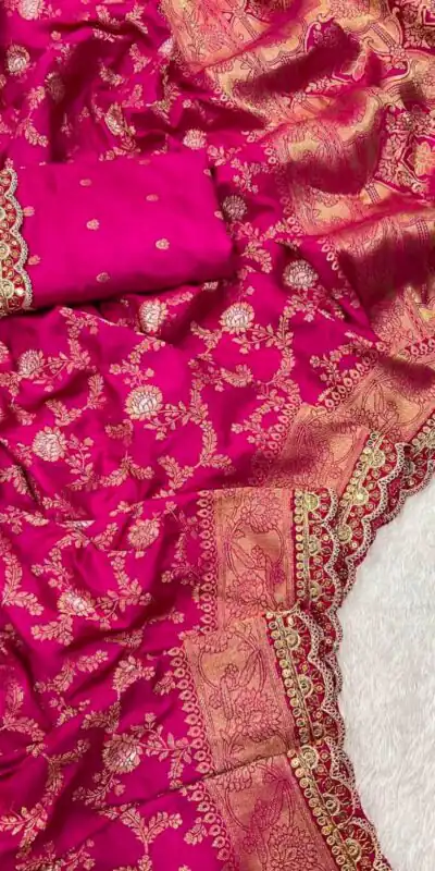 Pink Jacquard Weaving Embroidery Cording Lace Saree | Sarees, Bollywood Sarees, Creative Sarees, Designer Sarees, Embroidered Sarees, Ethnic Saree, Modern Digital sarees, Party Wear Sarees