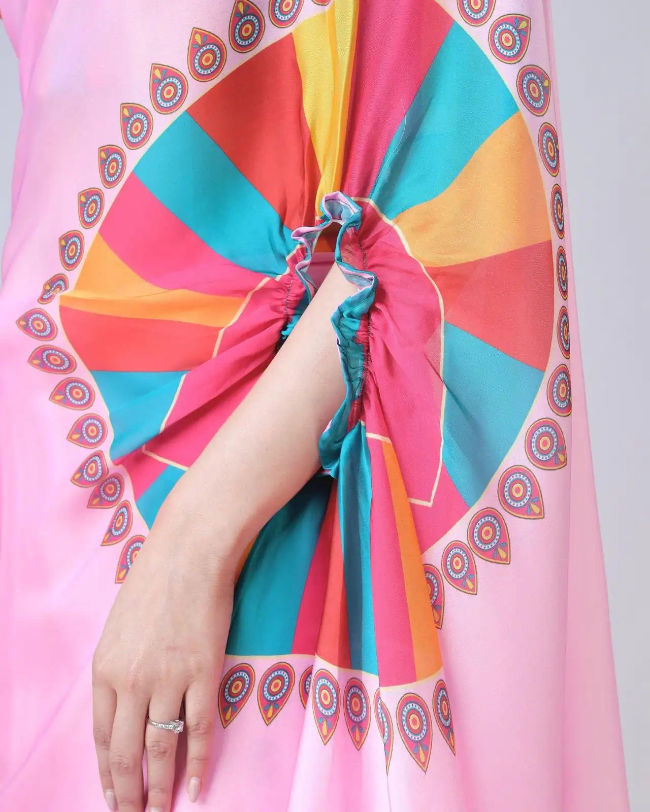 Pink Japan Satin Digital Print Work Saree | Sarees, Bollywood Sarees, Creative Sarees, Designer Sarees, Embroidered Sarees, Ethnic Saree, Modern Digital sarees, Party Wear Sarees