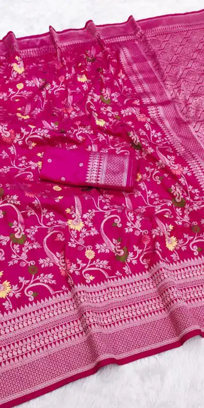 Pink Khaddi Pashmina Lace Zari Work Saree | Sarees, Bollywood Sarees, Creative Sarees, Designer Sarees, Embroidered Sarees, Ethnic Saree, Modern Digital sarees, Party Wear Sarees
