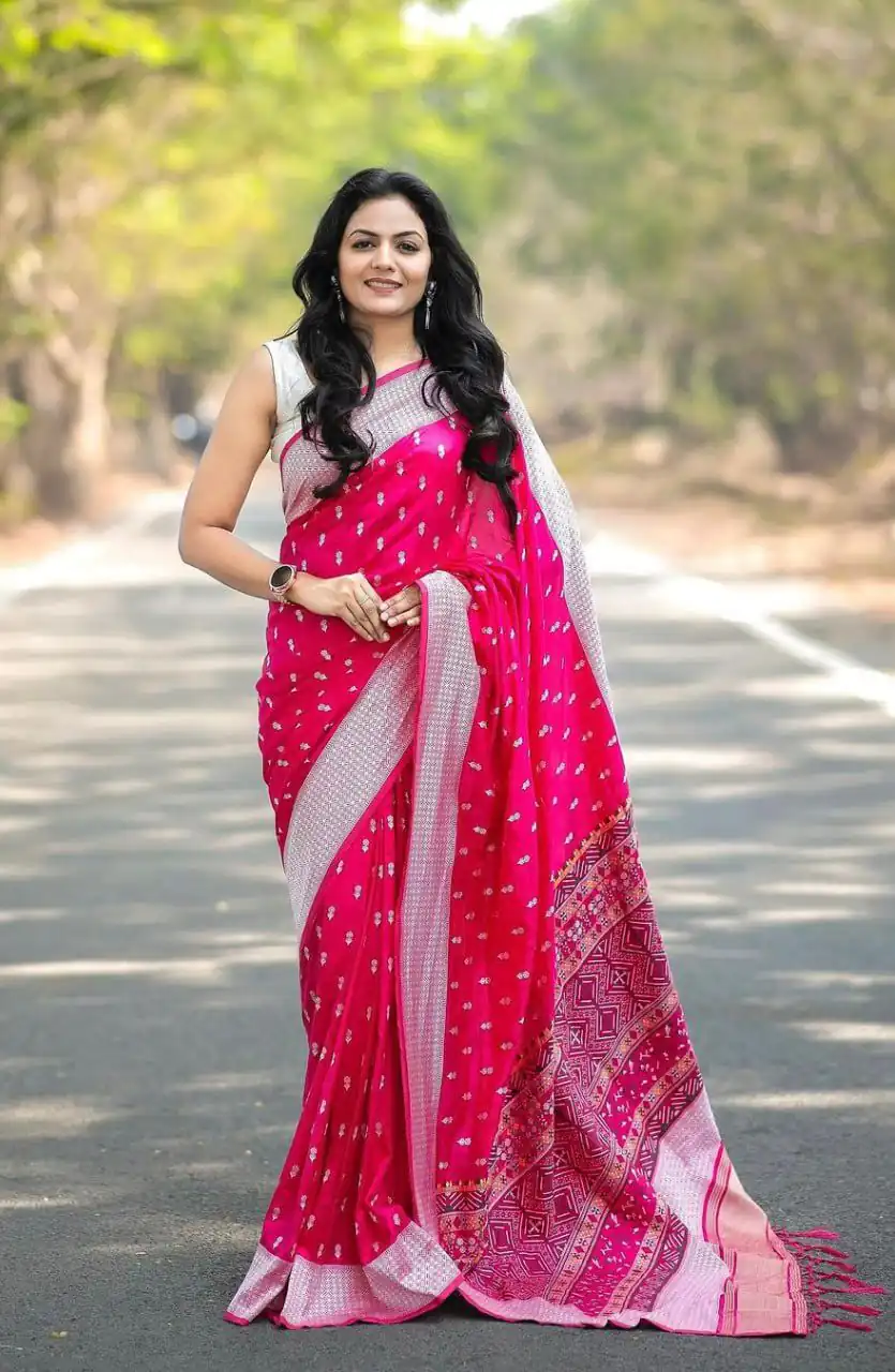 Pink Lichi Silk Border Lace Work Saree | Sarees, Bollywood Sarees, Creative Sarees, Designer Sarees, Embroidered Sarees, Ethnic Saree, Modern Digital sarees, Party Wear Sarees