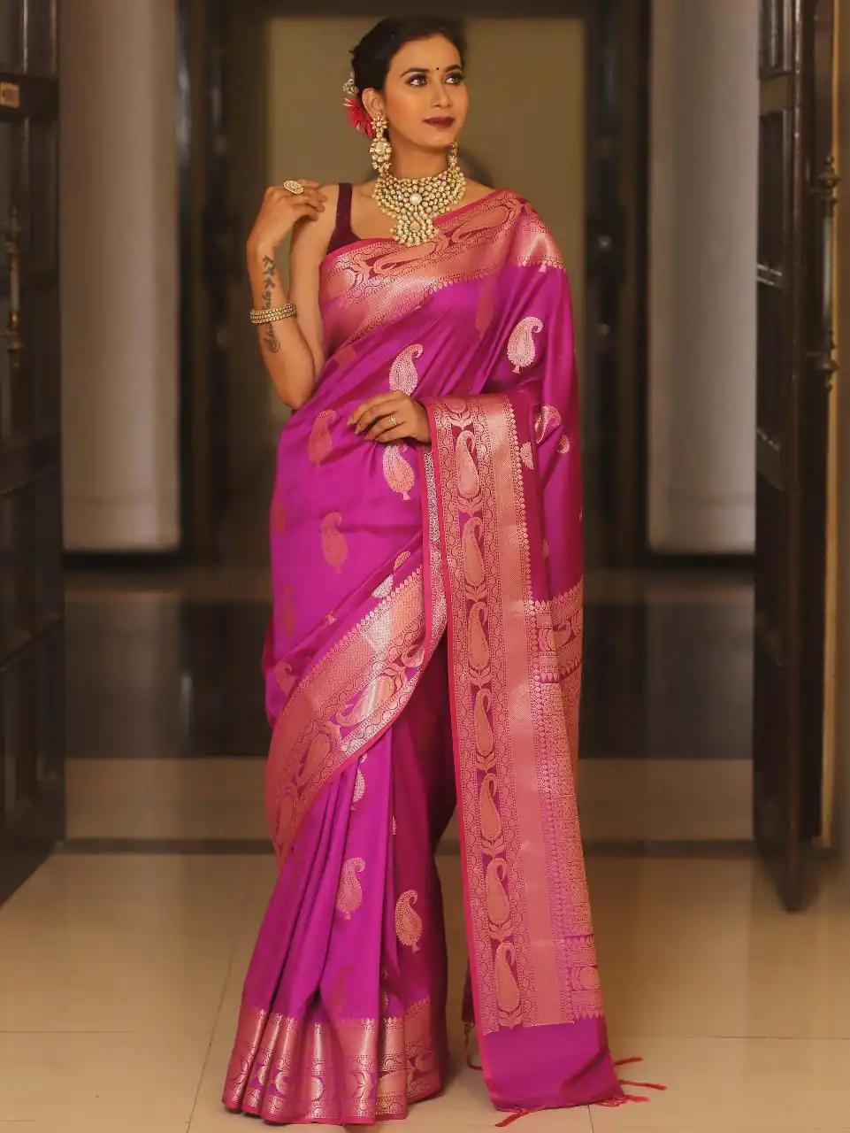 Pink Lichi Silk Border Lace Work Saree | Sarees, Bollywood Sarees, Creative Sarees, Designer Sarees, Embroidered Sarees, Ethnic Saree, Modern Digital sarees, Party Wear Sarees