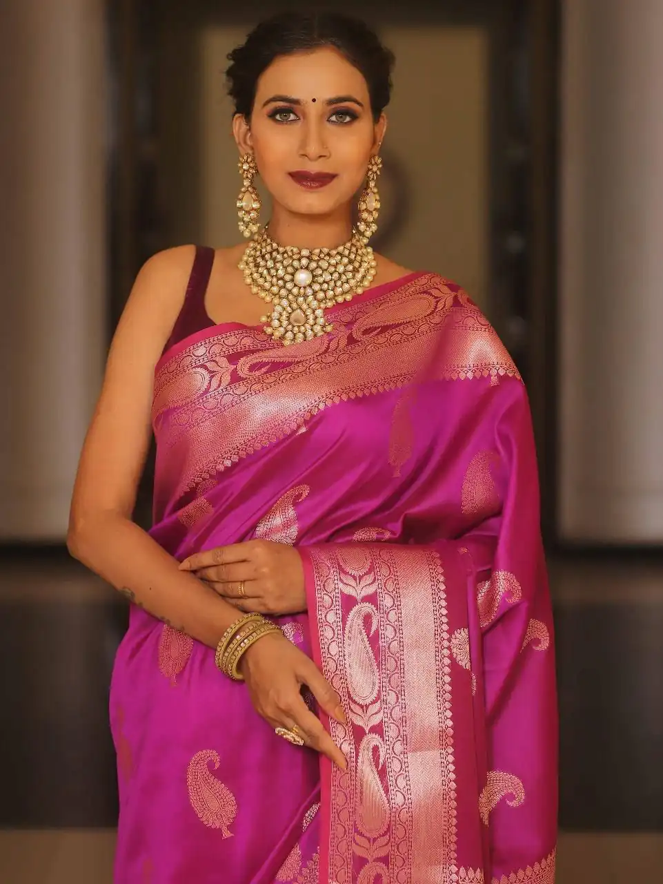 Pink Lichi Silk Border Lace Work Saree | Sarees, Bollywood Sarees, Creative Sarees, Designer Sarees, Embroidered Sarees, Ethnic Saree, Modern Digital sarees, Party Wear Sarees