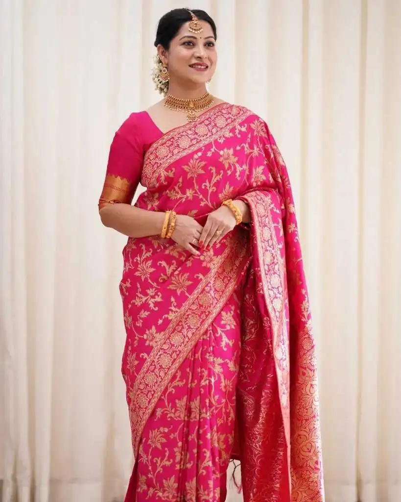 Pink Lichi Silk Lace Border Work Saree | Sarees, Bollywood Sarees, Creative Sarees, Designer Sarees, Embroidered Sarees, Ethnic Saree, Modern Digital sarees, Party Wear Sarees
