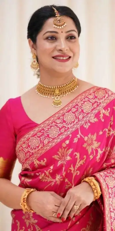 Pink Lichi Silk Saree | Sarees, Bollywood Sarees, Creative Sarees, Designer Sarees, Embroidered Sarees, Ethnic Saree, Modern Digital sarees, Party Wear Sarees