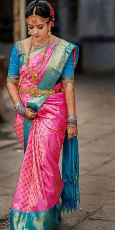 Pink Lichi Silk With Lace Work Saree | Sarees, Bollywood Sarees, Creative Sarees, Designer Sarees, Embroidered Sarees, Ethnic Saree, Modern Digital sarees, Party Wear Sarees