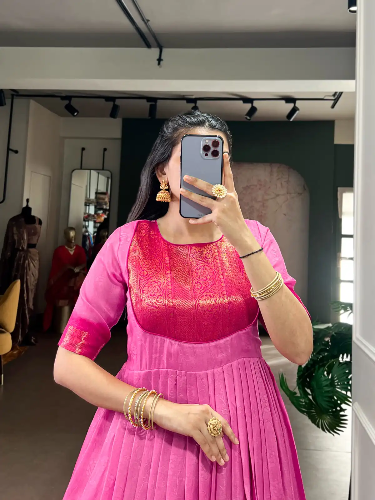 Pink Mass Mello Zari Work Gown | Gowns, Bollywood Gowns, Creative Gowns, Designer Gowns, Embroidered Gowns, Party Wear Gowns