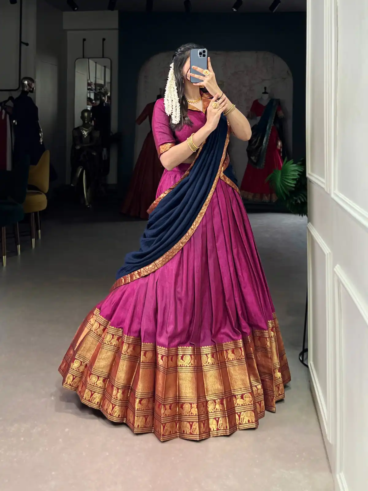 Pink Narayan Pet Zari Weaving Lehenga Choli | Lehenga, Bollywood Lehenga, Creative Lehenga, Designer Lehenga, Embroidered Lehenga, Party Wear Lehenga