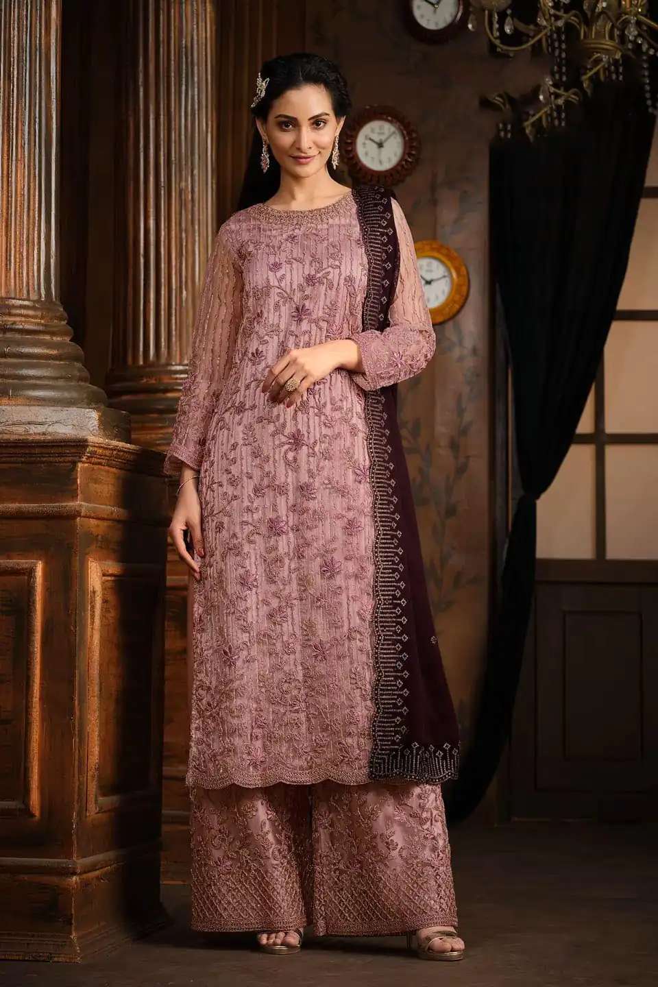 Pink Net With Coding Sequence Work Salwar Suit | Jump Suits, Salwar suit, Casual Suits, Creative suits, Designer Suits, Palazzo Suits, Party Wear Suits, Patiala Suits, Straight Suits
