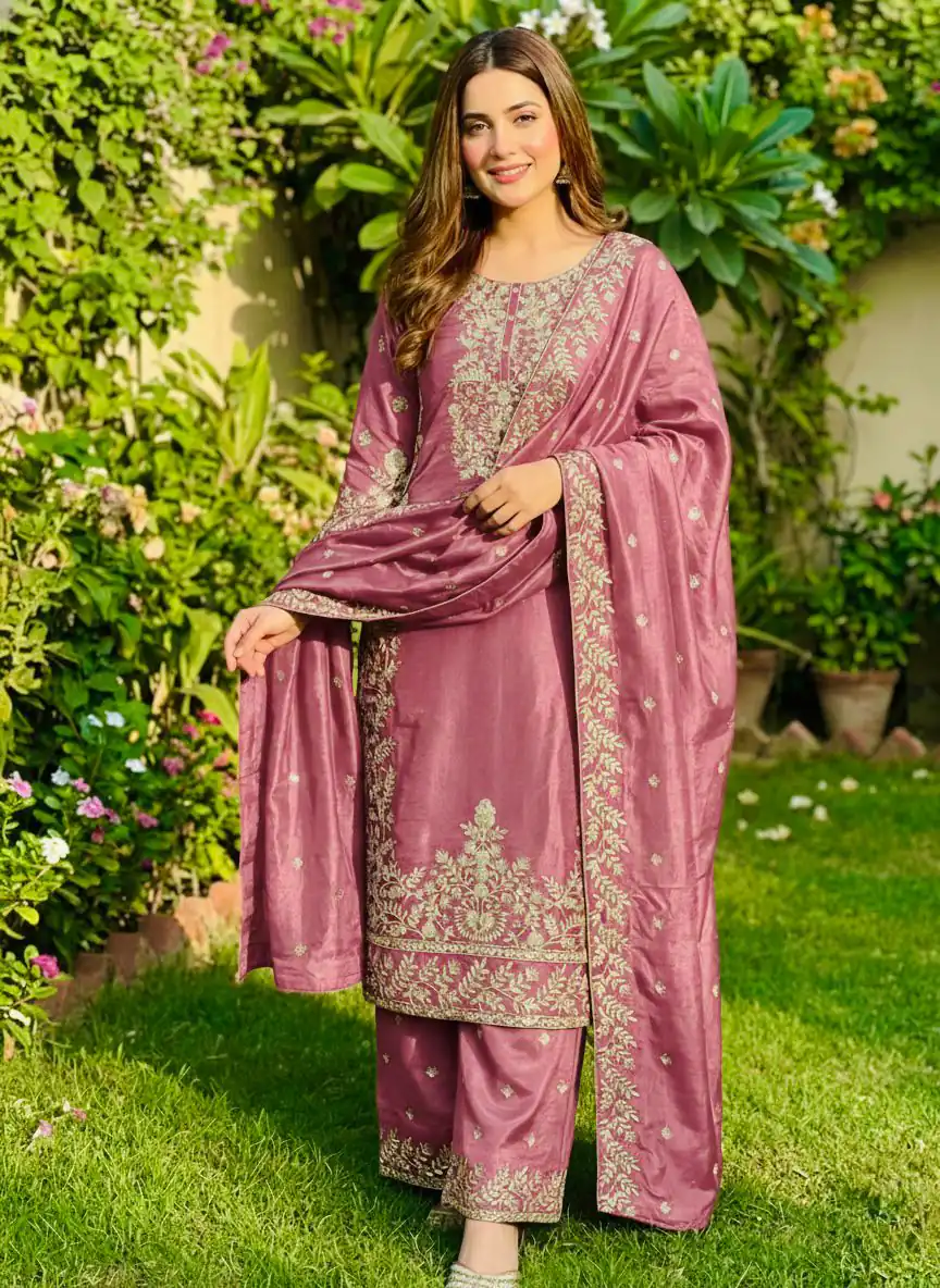 Pink Organza Silk With Sequence Work Salwar Suit | Jump Suits, Salwar suit, Casual Suits, Creative suits, Designer Suits, Palazzo Suits, Party Wear Suits, Patiala Suits, Straight Suits