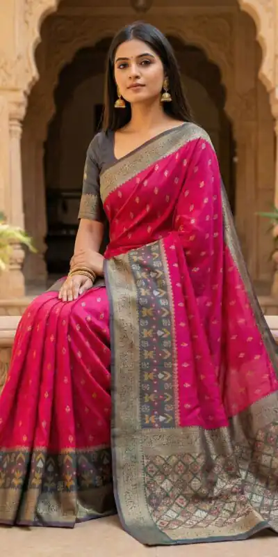 Pink Pochampalli Silk Zari Work Saree | Sarees, Bollywood Sarees, Creative Sarees, Designer Sarees, Embroidered Sarees, Ethnic Saree, Modern Digital sarees, Party Wear Sarees