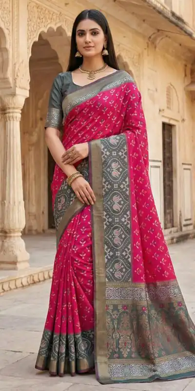 Pink Pochampalli Silk Zari Woven Work Saree | Sarees, Bollywood Sarees, Creative Sarees, Designer Sarees, Embroidered Sarees, Ethnic Saree, Modern Digital sarees, Party Wear Sarees