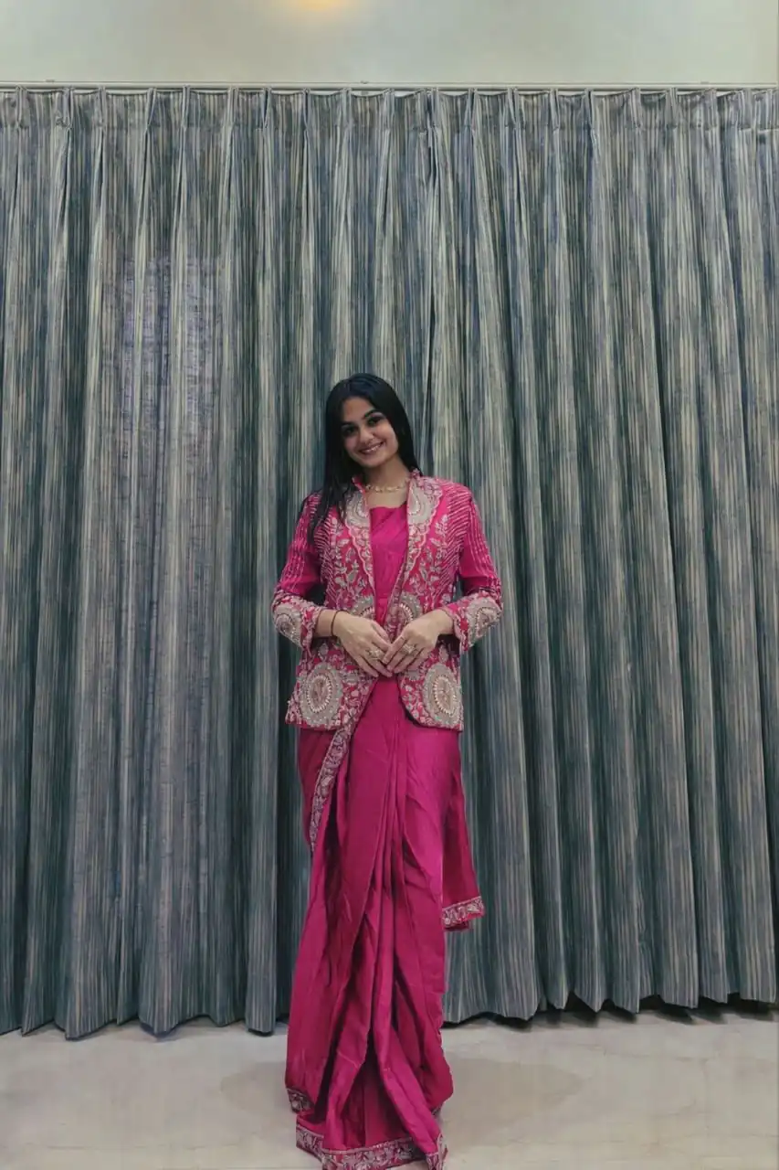Pink Rangoli Silk Embroidery Work Saree | Sarees, Bollywood Sarees, Creative Sarees, Designer Sarees, Embroidered Sarees, Ethnic Saree, Modern Digital sarees, Party Wear Sarees