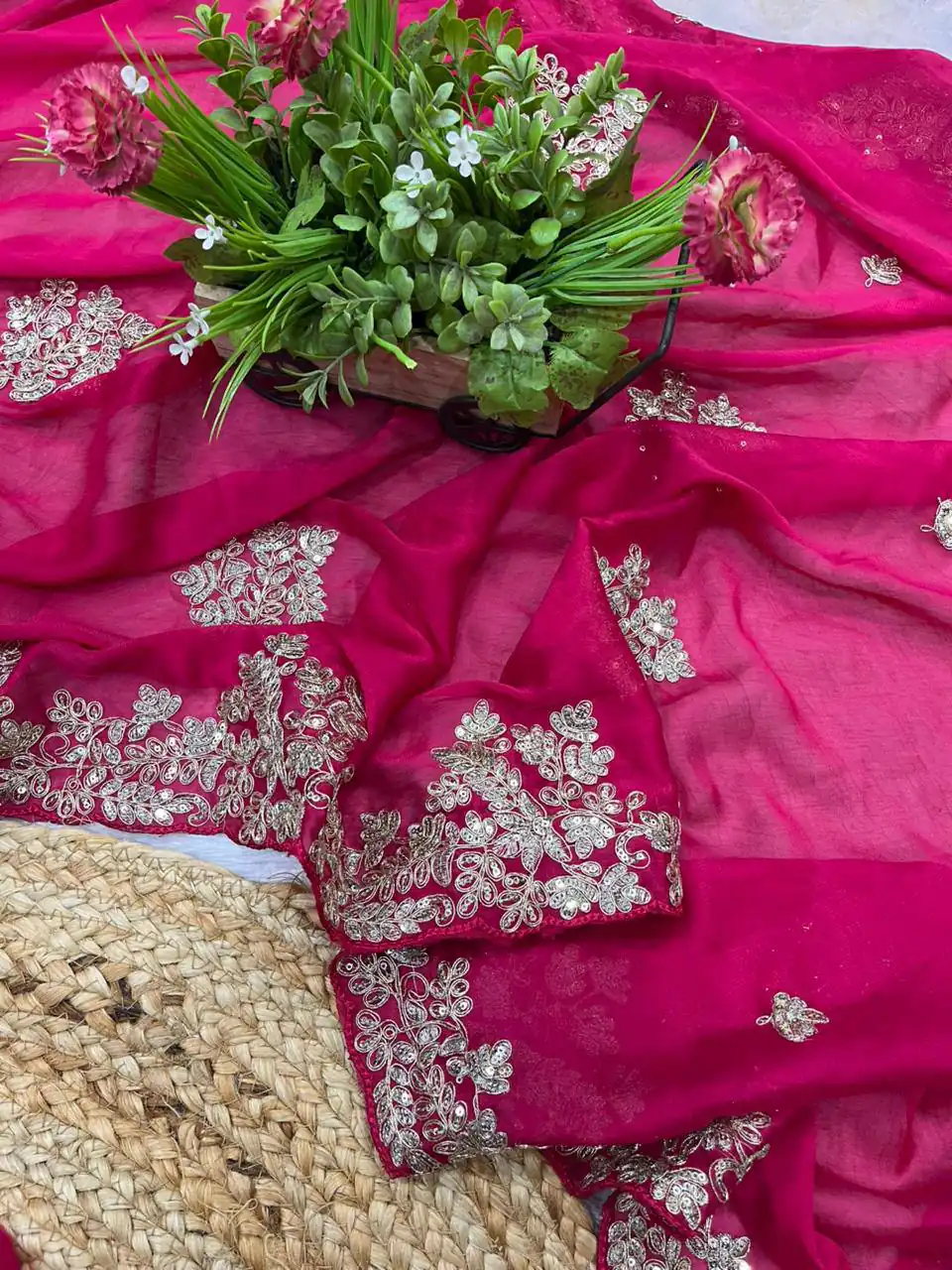 Pink Rangoli Silk Sequins Embroidery Work Saree | Sarees, Bollywood Sarees, Creative Sarees, Designer Sarees, Embroidered Sarees, Ethnic Saree, Modern Digital sarees, Party Wear Sarees