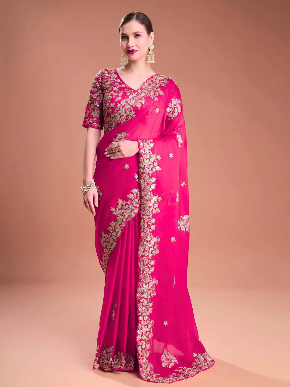 Pink Rangoli Silk Sequins Embroidery Work Saree | Sarees, Bollywood Sarees, Creative Sarees, Designer Sarees, Embroidered Sarees, Ethnic Saree, Modern Digital sarees, Party Wear Sarees