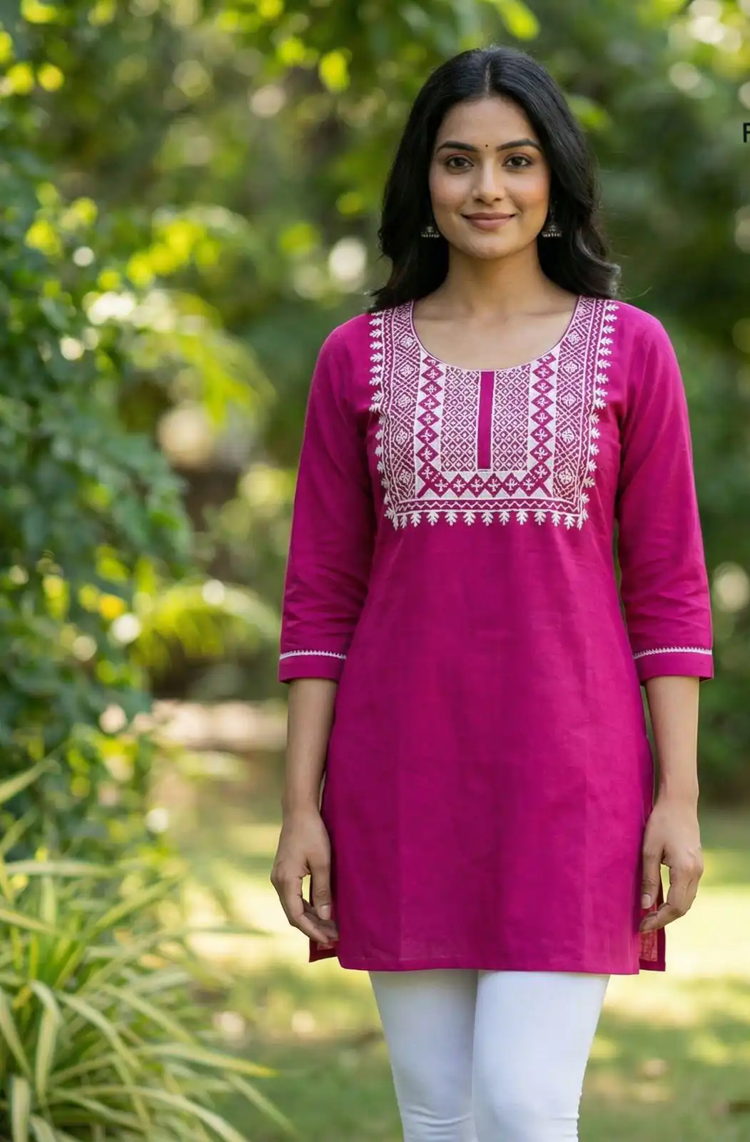 Pink Rayon Thread Work Kurti | Kurti, Bollywood Kurti, Creative Kurtis, Designer Kurti, Party Wear Kurti, Selfie Kurti