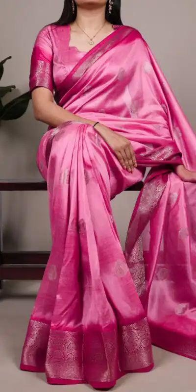 Pink Rumali Silk Zari Work Saree | Sarees, Bollywood Sarees, Creative Sarees, Designer Sarees, Embroidered Sarees, Ethnic Saree, Modern Digital sarees, Party Wear Sarees