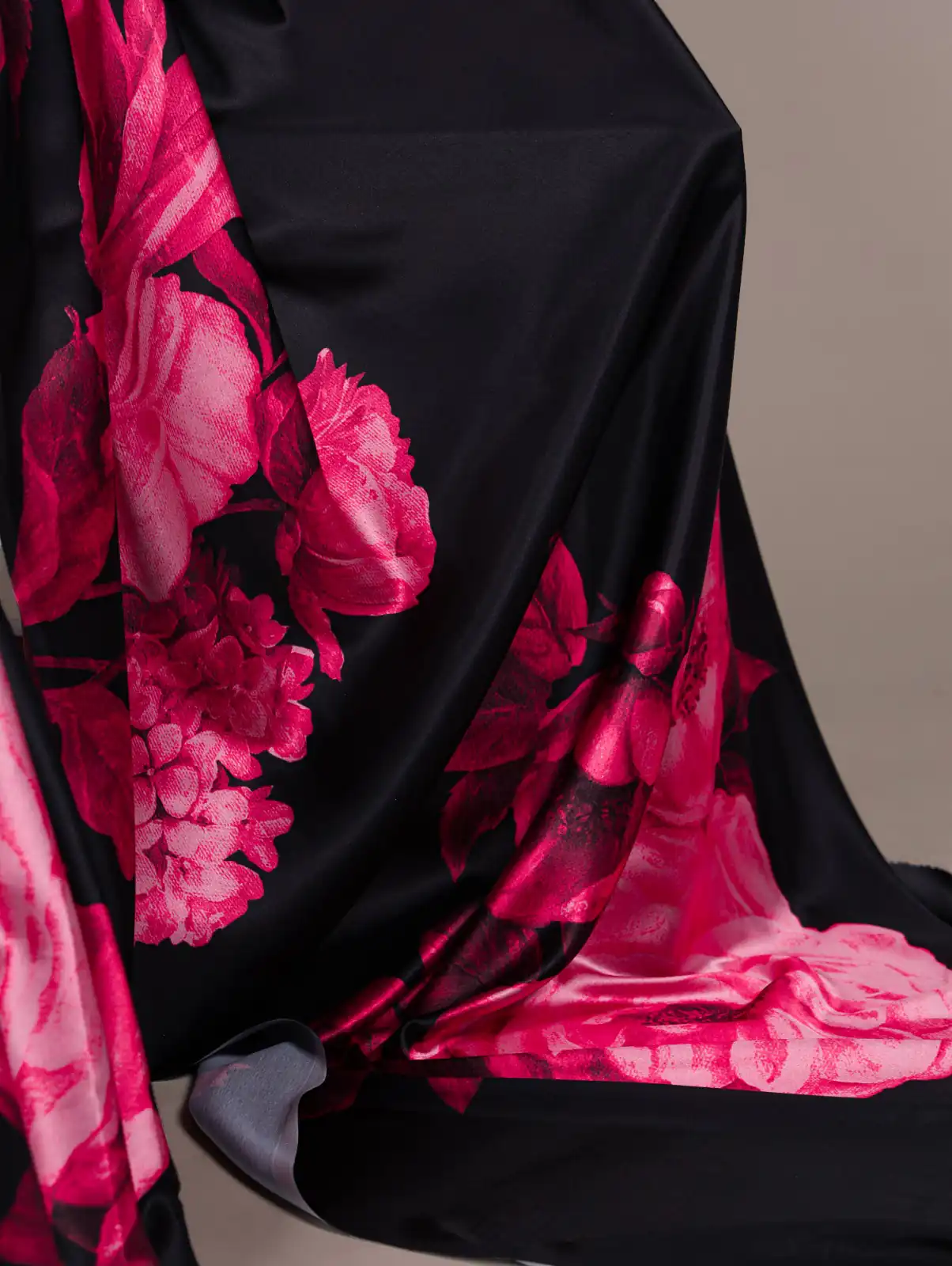 Pink Satin Silk Floral Print Saree | Sarees, Bollywood Sarees, Creative Sarees, Designer Sarees, Embroidered Sarees, Ethnic Saree, Modern Digital sarees, Party Wear Sarees