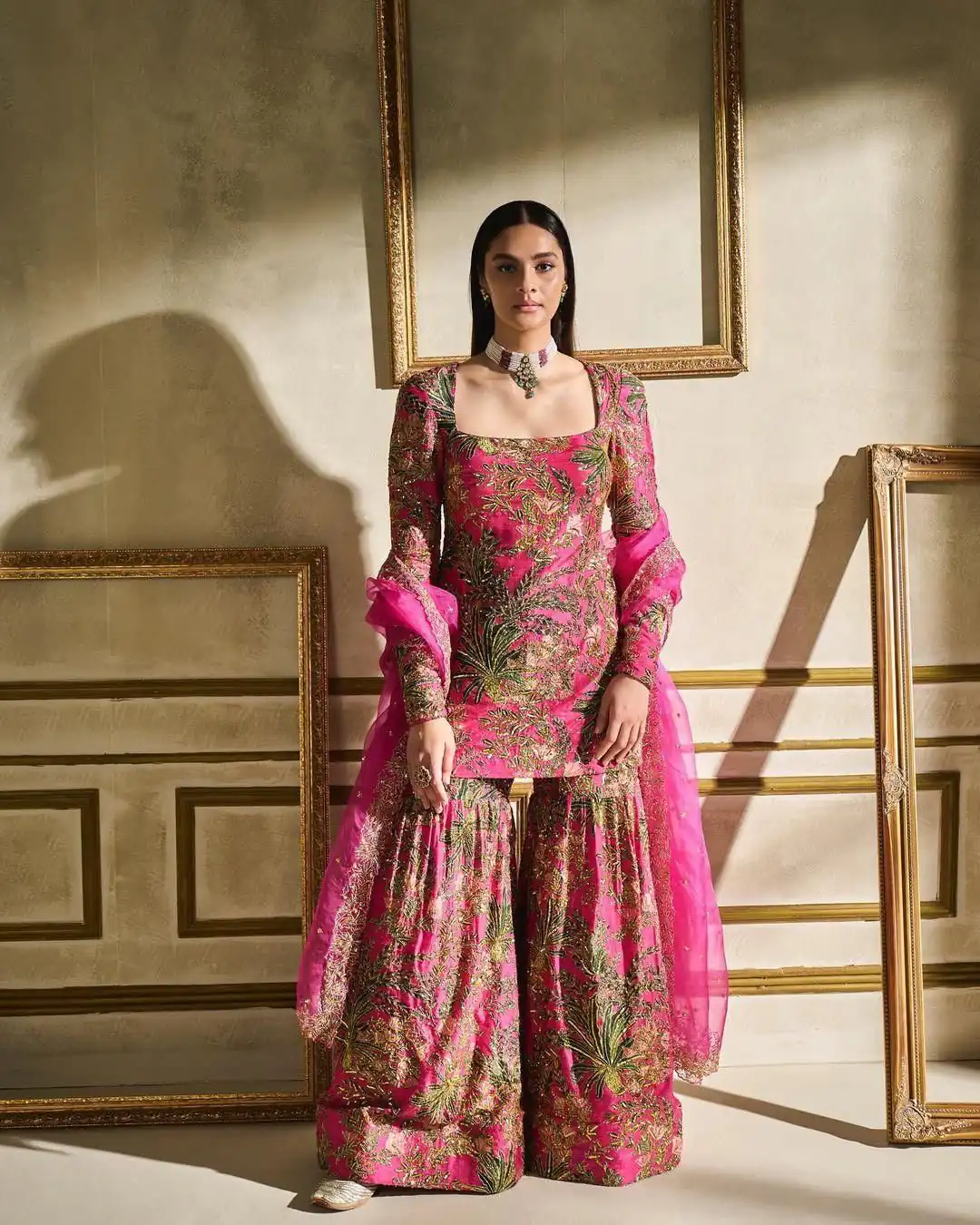 Pink Silk Faux Georgette Digital Print Salwar Suit | Jump Suits, Salwar suit, Casual Suits, Creative suits, Designer Suits, Palazzo Suits, Party Wear Suits, Patiala Suits, Straight Suits