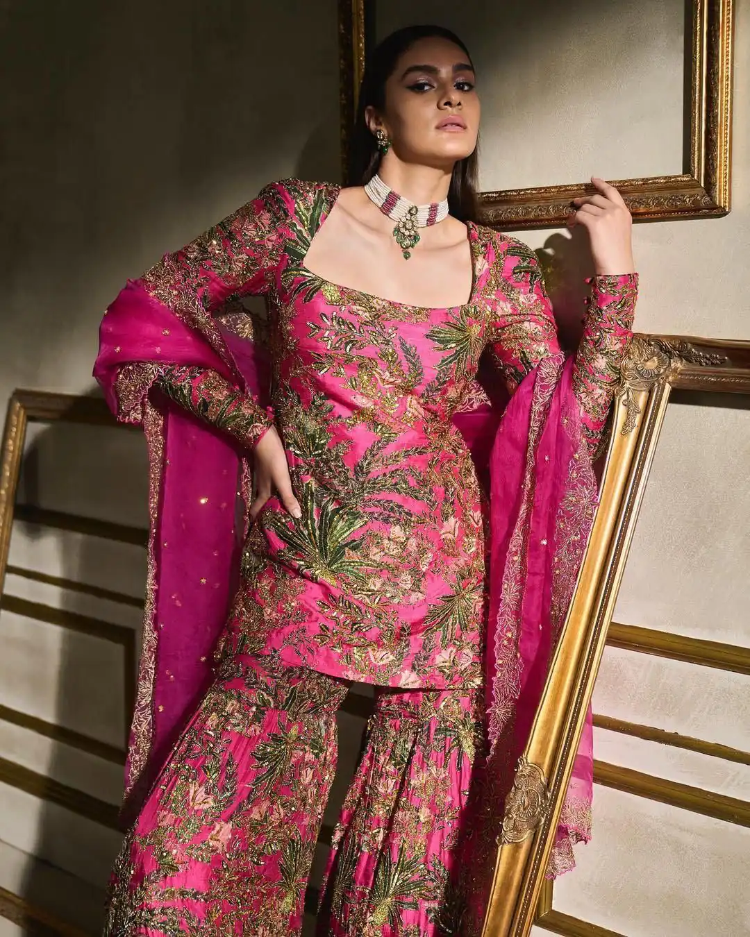 Pink Silk Faux Georgette Digital Print Salwar Suit | Jump Suits, Salwar suit, Casual Suits, Creative suits, Designer Suits, Palazzo Suits, Party Wear Suits, Patiala Suits, Straight Suits