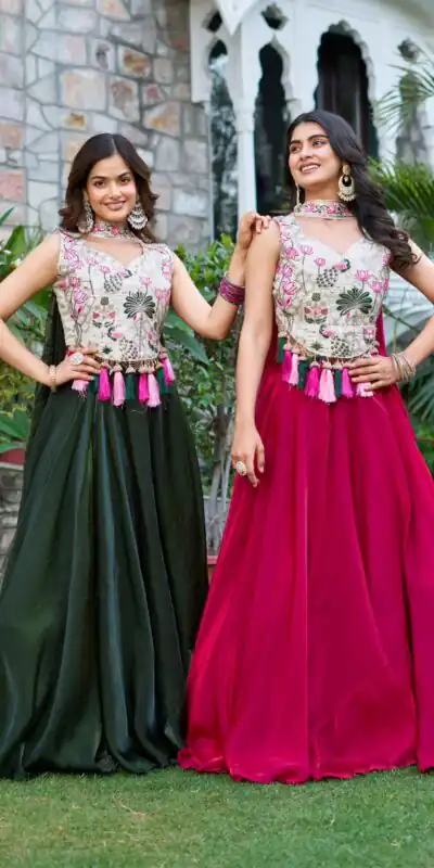 Pink Simar Tissue Silk Thread Work Lehenga Choli | Lehenga, Bollywood Lehenga, Creative Lehenga, Designer Lehenga, Embroidered Lehenga, Party Wear Lehenga
