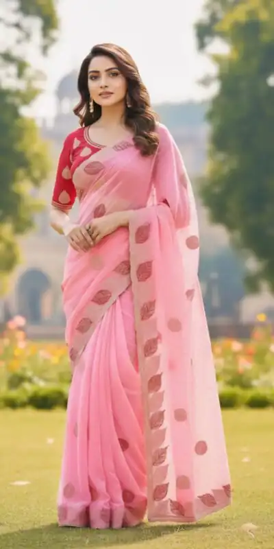 Pink Soft Fandy Silk Embroidery Lace Work Saree | Sarees, Bollywood Sarees, Creative Sarees, Designer Sarees, Embroidered Sarees, Ethnic Saree, Modern Digital sarees, Party Wear Sarees