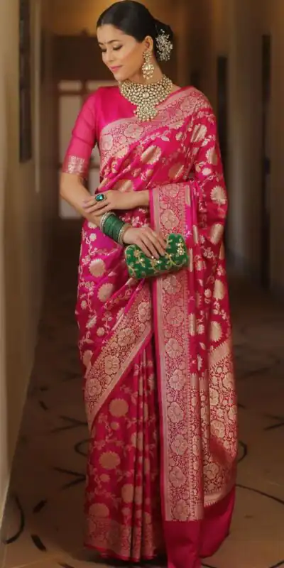 Pink Soft Lichi Silk All Over Work Saree | Sarees, Bollywood Sarees, Creative Sarees, Designer Sarees, Embroidered Sarees, Ethnic Saree, Modern Digital sarees, Party Wear Sarees