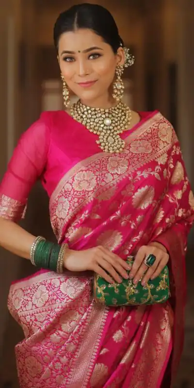 Pink Soft Lichi Silk All Over Work Saree | Sarees, Bollywood Sarees, Creative Sarees, Designer Sarees, Embroidered Sarees, Ethnic Saree, Modern Digital sarees, Party Wear Sarees