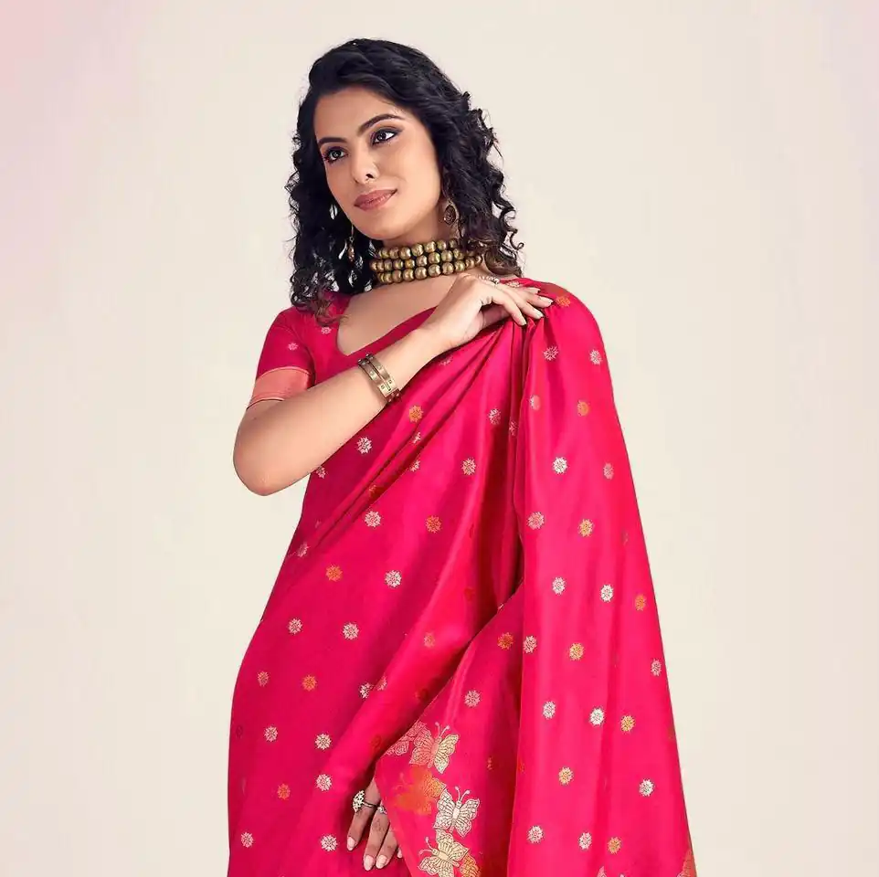 Pink Soft Lichi Silk Border Lace Work Saree | Sarees, Bollywood Sarees, Creative Sarees, Designer Sarees, Embroidered Sarees, Ethnic Saree, Modern Digital sarees, Party Wear Sarees