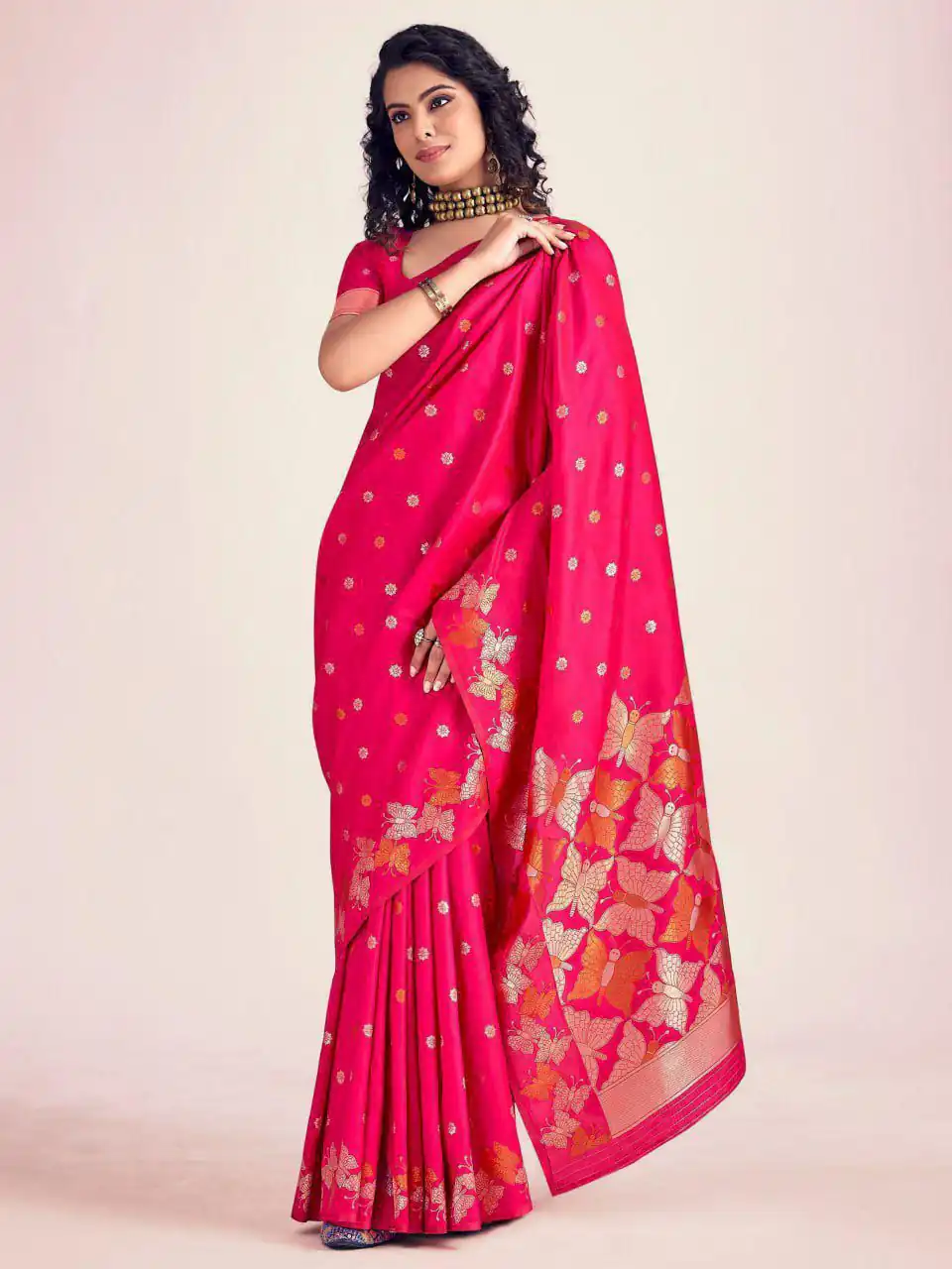Pink Soft Lichi Silk Border Lace Work Saree | Sarees, Bollywood Sarees, Creative Sarees, Designer Sarees, Embroidered Sarees, Ethnic Saree, Modern Digital sarees, Party Wear Sarees