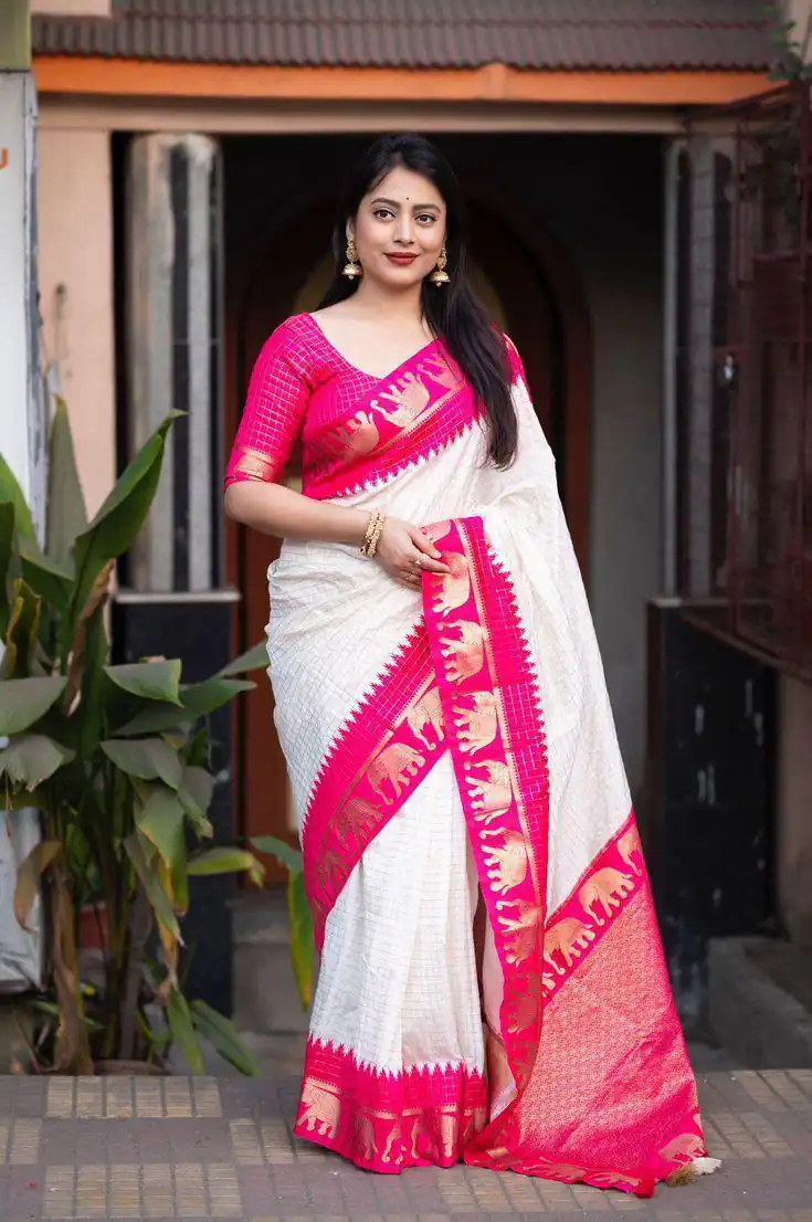 Pink Soft Lichi Silk Jacquard Lace Saree | Sarees, Bollywood Sarees, Creative Sarees, Designer Sarees, Embroidered Sarees, Ethnic Saree, Modern Digital sarees, Party Wear Sarees