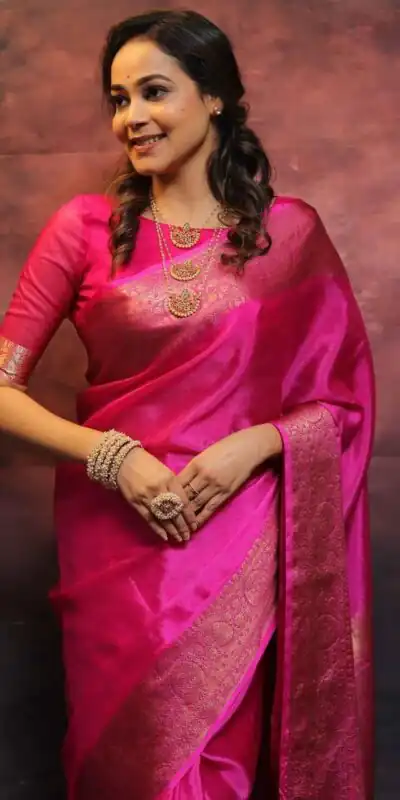 Pink Soft Lichi Silk Lace Border Saree | Sarees, Bollywood Sarees, Creative Sarees, Designer Sarees, Embroidered Sarees, Ethnic Saree, Modern Digital sarees, Party Wear Sarees