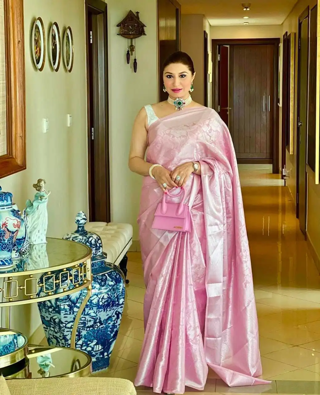 Pink Soft Lichi Silk Lace Work Border Saree | Sarees, Bollywood Sarees, Creative Sarees, Designer Sarees, Embroidered Sarees, Ethnic Saree, Modern Digital sarees, Party Wear Sarees