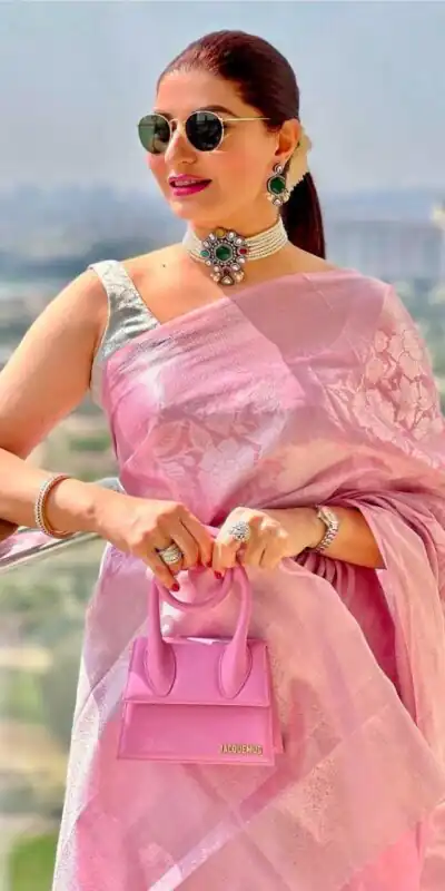 Pink Soft Lichi Silk Lace Work Border Saree | Sarees, Bollywood Sarees, Creative Sarees, Designer Sarees, Embroidered Sarees, Ethnic Saree, Modern Digital sarees, Party Wear Sarees