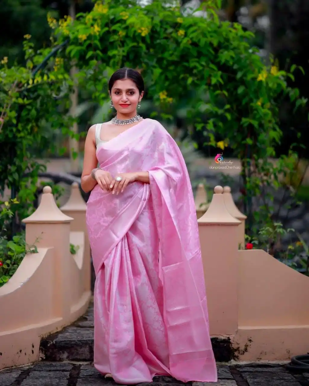 Pink Soft Lichi Silk Lace Work Border Saree | Sarees, Bollywood Sarees, Creative Sarees, Designer Sarees, Embroidered Sarees, Ethnic Saree, Modern Digital sarees, Party Wear Sarees
