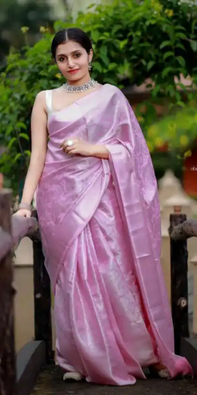 Pink Soft Lichi Silk Lace Work Border Saree | Sarees, Bollywood Sarees, Creative Sarees, Designer Sarees, Embroidered Sarees, Ethnic Saree, Modern Digital sarees, Party Wear Sarees