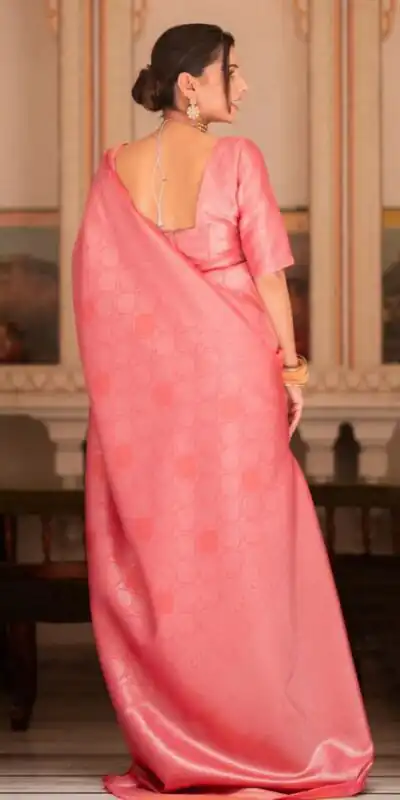 Pink Soft Lichi With Jacquard Work Silk Saree | Sarees, Bollywood Sarees, Creative Sarees, Designer Sarees, Embroidered Sarees, Ethnic Saree, Modern Digital sarees, Party Wear Sarees