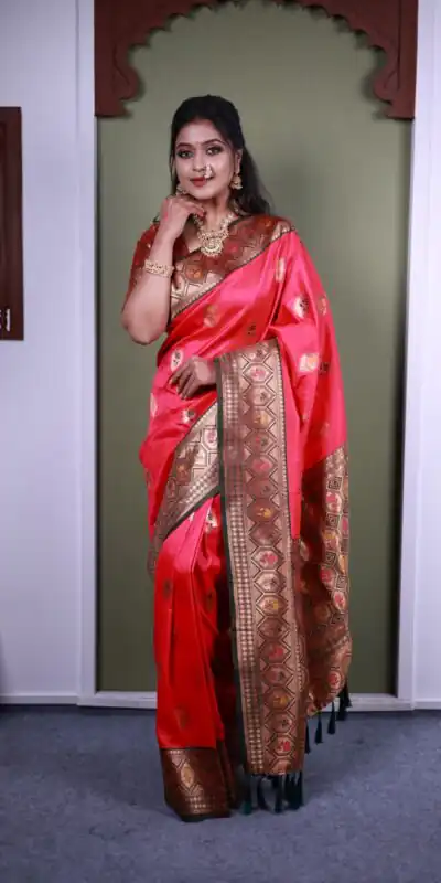 Pink Soft Paithani Silk Zari Work Lace Saree | Sarees, Bollywood Sarees, Creative Sarees, Designer Sarees, Embroidered Sarees, Ethnic Saree, Modern Digital sarees, Party Wear Sarees